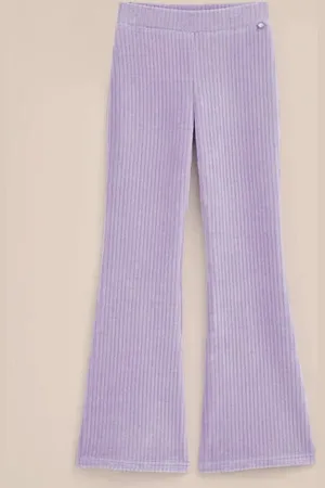 WE Fashion Meisjes velvet flared legging van ribstof - Skinny Fit - - Katoen