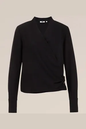 WE Fashion Dames blouse met sluitdetail - Regular fit -