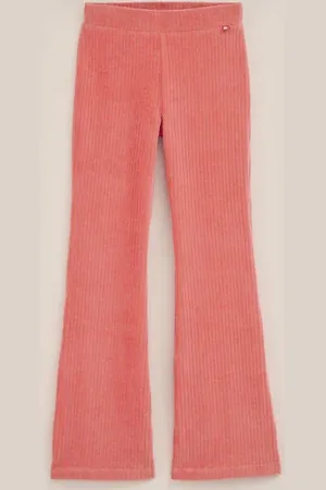 WE Fashion Meisjes velvet flared legging van ribstof - Skinny Fit - - Katoen