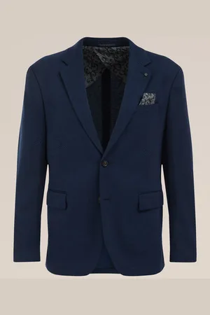 WE Fashion Heren melange blazer met stretch - Slim Fit -