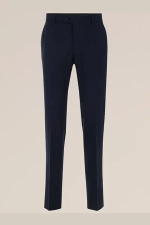 WE Fashion Heren premium slim fit pantalon van wolmix - Slim Fit -
