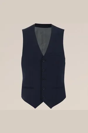 WE Fashion Heren premium gilet van wolmix - Slim Fit -