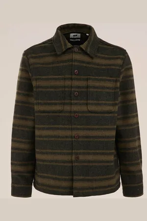 WE Fashion Heren overshirt met dessin - Regular fit -