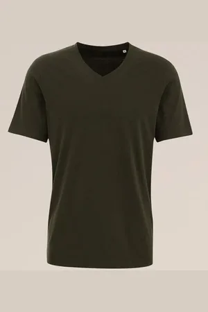 WE Fashion Heren T-shirt met V-hals - Slim Fit - - Katoen