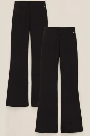WE Fashion Meisjes flared legging 2-pack - Regular fit - - Katoen