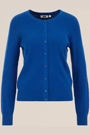 WE Fashion Dames vest met structuur - Regular fit - - Biologisch katoen