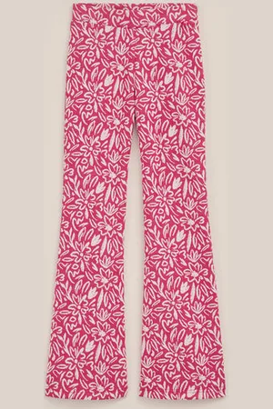 WE Fashion Meisjes flared legging met dessin - Regular fit - - Viscose
