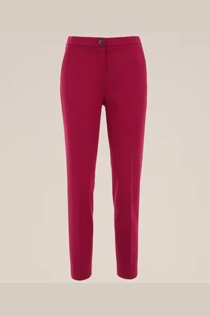 WE Fashion Dames slim fit jersey pantalon met stretch - Slim Fit - - Viscose