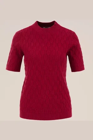 WE Fashion Dames trui met structuur - Regular fit - - Biologisch katoen