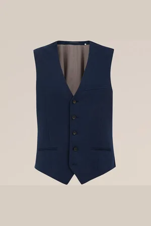WE Fashion Heren melange gilet met stretch - Slim Fit -