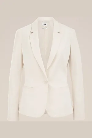 WE Fashion Dames getailleerde jersey blazer met stretch - - Viscose