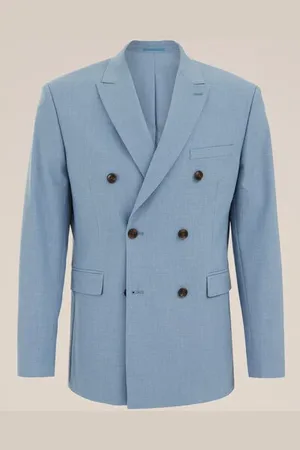 WE Fashion Fundamentals - Heren slim fit double-breasted blazer - Slim Fit -
