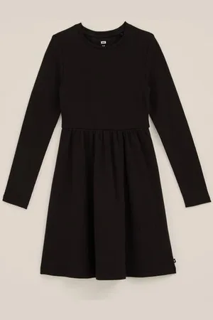 WE Fashion Meisjes jurk met structuur - Regular fit - - Katoen