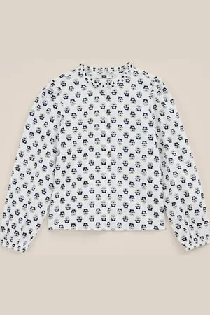 WE Fashion Meisjes blouse met dessin - Regular fit - - Katoen