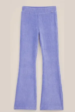 WE Fashion Meisjes velvet flared legging van ribstof - Skinny Fit - - Katoen