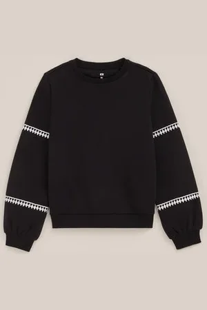 WE Fashion Meisjes sweater met embroidery - Regular fit - - Katoen
