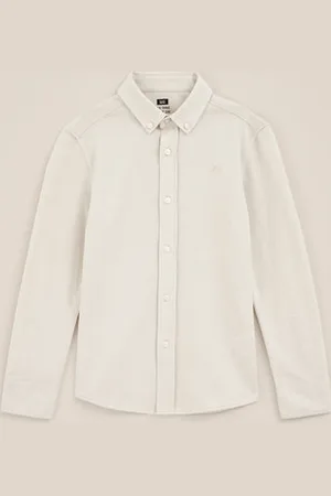 WE Fashion Jongens overhemd van piquéjersey - Regular fit - - Katoen