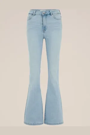 WE Fashion Blue Ridge - Dames wide flared jeans met stretch - High waist - - Katoen