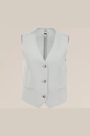 WE Fashion Dames Getailleerde gilet - Slim Fit -