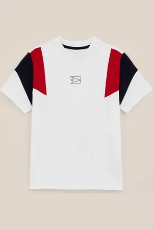 WE Fashion Jongens T-shirt met colourblock - Regular fit - - Katoen