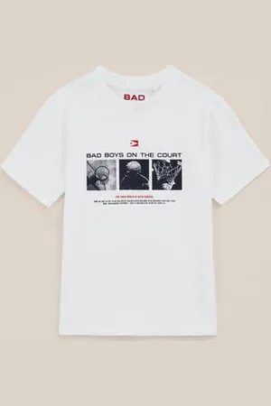WE Fashion Bad Boys - Jongens T-shirt met opdruk - Regular fit - - Katoen