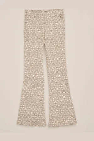WE Fashion Meisjes flared legging met dessin - Slim Fit - - Ecovero viscose