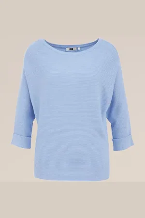 WE Fashion Dames gebreide trui met structuur - Regular fit - - Viscose