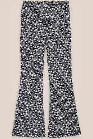 WE Fashion Meisjes flared legging met dessin - Slim Fit - - Ecovero viscose