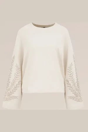 WE Fashion Dames trui met embroideries - Regular fit - - Katoen