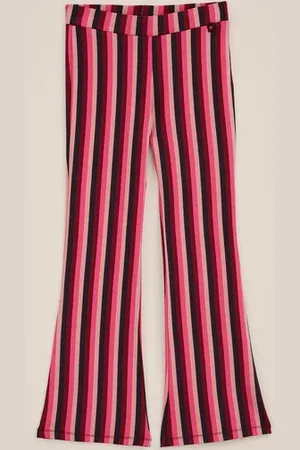 WE Fashion Meisjes flared legging met dessin - Slim Fit - - Ecovero viscose