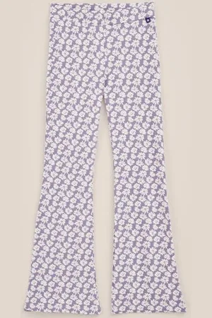 WE Fashion Meisjes flared legging met dessin - Slim Fit - - Ecovero viscose