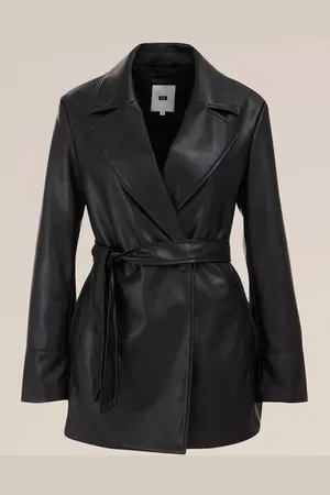 WE Fashion Dames jas van imitatieleer - Regular fit -
