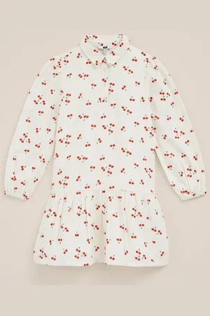 WE Fashion Meisjes jurk met dessin - Regular fit - - Katoen