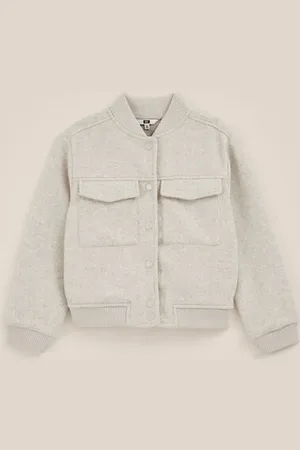 WE Fashion Meisjes bomberjack met wollen look - Regular fit -
