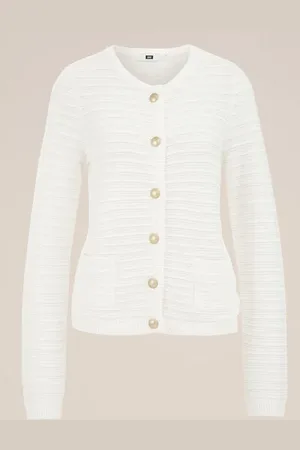 WE Fashion Dames vest met structuur - Regular fit - - Katoen
