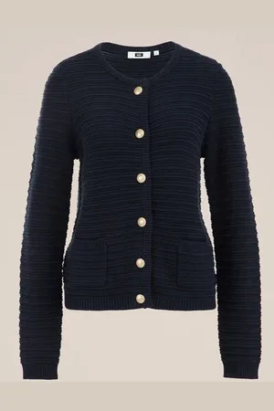 WE Fashion Dames vest met structuur - Regular fit - - Katoen