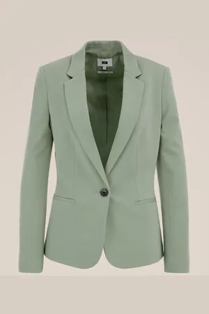 WE Fashion Dames getailleerde jersey blazer met stretch - - Viscose
