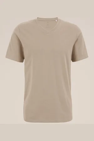 WE Fashion Heren T-shirt met V-hals - Slim Fit - - Katoen