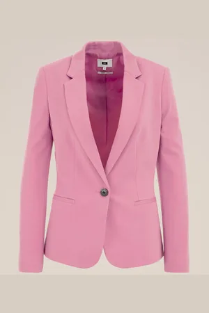 WE Fashion Dames getailleerde jersey blazer met stretch - - Viscose