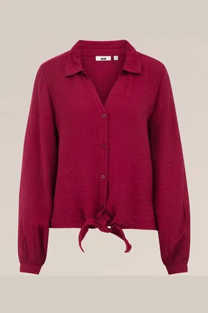 WE Fashion Dames blouse met structuur - Regular fit - - Viscose