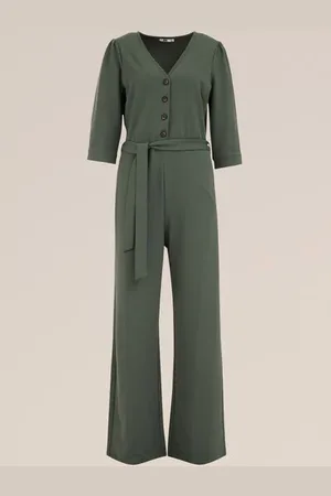 WE Fashion Dames jumpsuit met structuur - Regular fit -