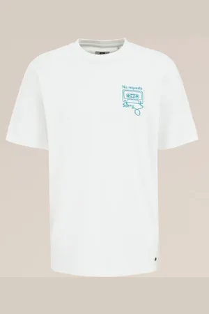WE Fashion Heren Heavyweight relaxed fit T-shirt - Relaxed Fit - - Katoen