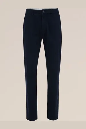 WE Fashion Heren Slim fit chino met structuur - Slim Fit - - Katoen