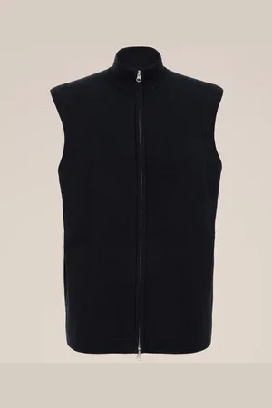WE Fashion Gebreid mouwloos vest - Regular fit - - Katoen