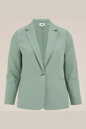 WE Fashion Dames blazer - Curve - Slim Fit - - Plus Size