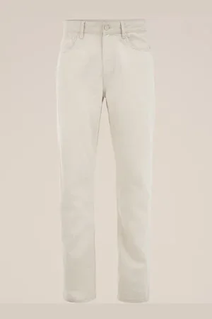 WE Fashion Heren slim fit broek van linnenmix - Slim Fit - - Katoen