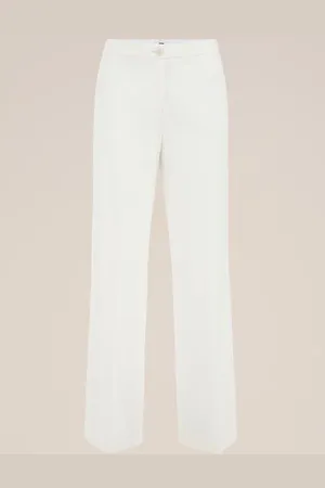 WE Fashion Dames wide leg jersey pantalon met stretch - Regular fit - - Viscose