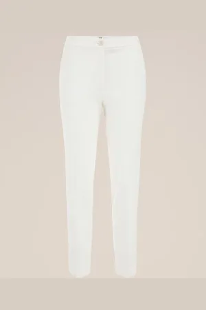 WE Fashion Dames slim fit jersey pantalon met stretch - Slim Fit - - Viscose