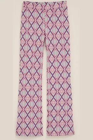 WE Fashion Meisjes flared legging met dessin - Slim Fit - - Ecovero viscose