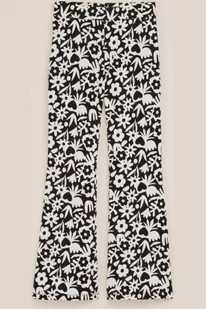 WE Fashion Meisjes flared legging met dessin - Slim Fit - - Ecovero viscose